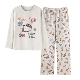 卡之恋睡衣女款2026新款长袖春秋季加厚纯棉带胸垫女生家居服冬天