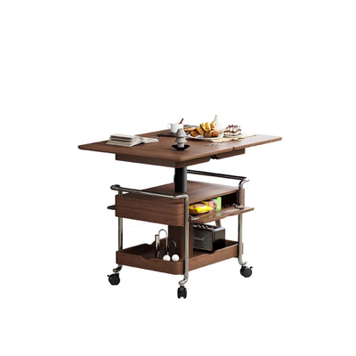 实木多功能升降茶几小户型可折叠