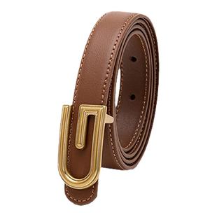 红谷新款女士牛皮皮带正品休闲裙子西装牛仔裤细腰带百搭裤带装饰