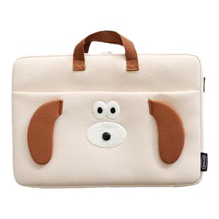 韩国Romane笔记本电脑包可爱狗狗兔兔柔软卡通13寸15寸公文包