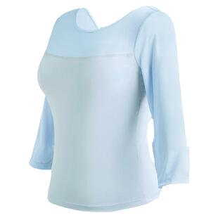 舞蹈服上衣女夏季七分袖古典舞纱衣成人白色网纱芭蕾舞形体练功服