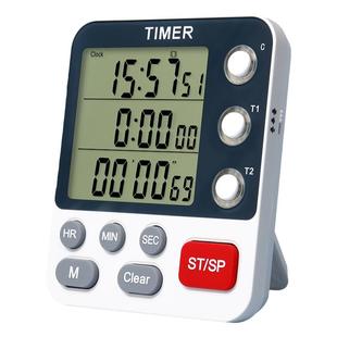 三组通道计时器厨房提醒器学习专用倒计时钟实验室时间定时器商用