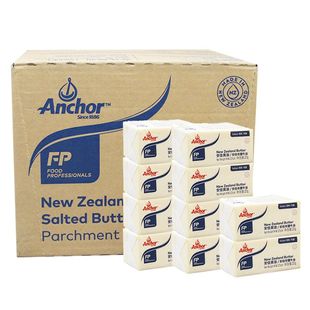 安佳有盐黄油227g*40块新西兰进口安佳牧童咸味黄油餐饮烘焙整箱