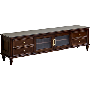 华丹妮美式纯实木电视柜茶几组合乡村复古电视机柜影视柜客厅家具