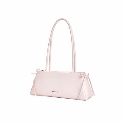 蝴蝶结简约单肩腋下包法棍包