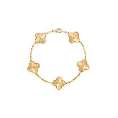 9.9新梵克雅宝Alhambra四叶幸运系列K金时尚高级女款手链