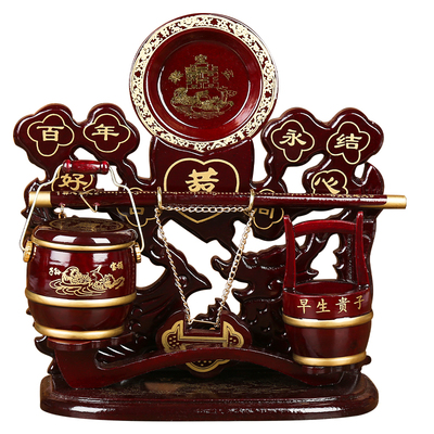 【子孙桶摆件】结婚装饰摆件