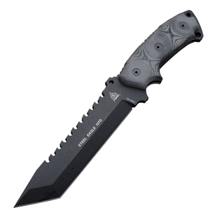 美国进口TOPS托普森野营生存战术107T头钢鹰高碳钢装备户外小直刀