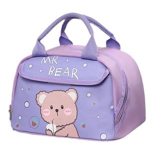 儿童保温饭盒袋中小学生专用男女孩可爱便当手提包牛津布防水防油