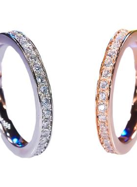 群镶进口D色莫桑石戒指