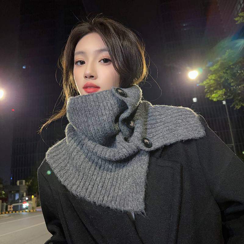 围脖女冬季2025新款秋冬高级感羊毛混纺保暖脖套护颈女士围巾套头