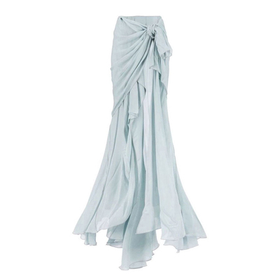 法式仙女高腰显瘦A字半身裙