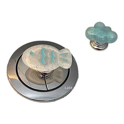 可爱小鱼马桶按压器冲水按钮