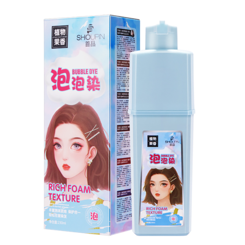 植物清香型泡泡沫染发剂