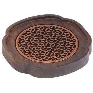 黑檀木壶承托盘家用干泡养壶盘茶壶底座壶托小茶盘壶垫茶具配件