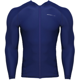 AquaPlay分体泳衣男泳裤防晒潜水服游泳水母衣长袖男士冲浪服套装