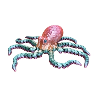 彩虹色章鱼八爪鱼3d打印玩具模型手办摆件装饰品创意礼物桌面摆件