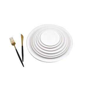 陶瓷盘子吐骨头碟小家用西餐牛排意面水果放花生瓜子7寸6英810 12