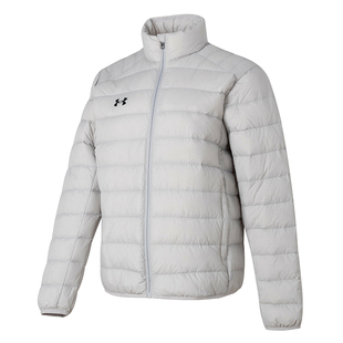 安德玛运动服饰2025男款女款冬季新款轻薄立领羽绒服短款保暖外套