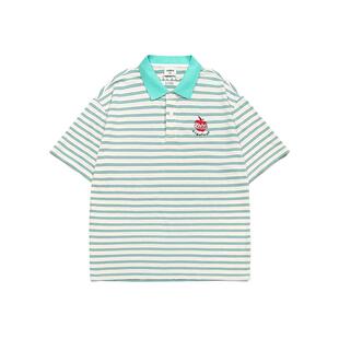 刘畅同款GUUKA条纹短袖polo衫男夏季T恤潮多巴胺刺绣正肩半袖合身