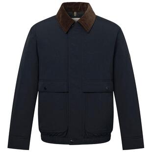 【巴恩风】Hazzys哈吉斯灯芯绒领棉服男秋季通勤宽松保暖翻领外套