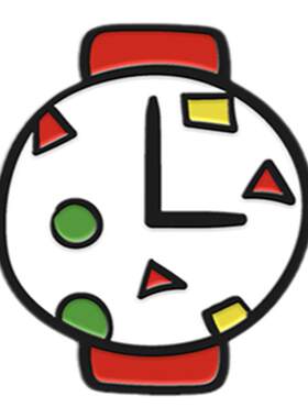 徽章小新三点钟吃点心情侣胸针