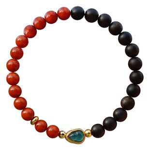 天然南红沉香火焰纹喜木火手串女款五行补火缺木手链玉石木火属性