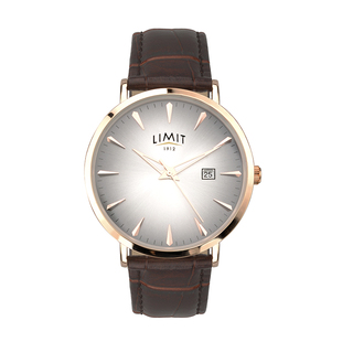 英国LIMIT手表超薄简约气质玫瑰金皮带潮男进口绅士商务