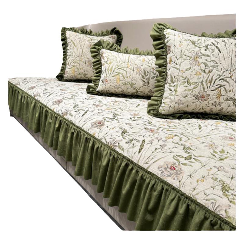 田园风沙发垫2025新款四季通用防滑欧美法式高档奢华坐垫套罩定制