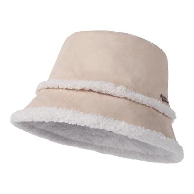 麂皮绒拼接羊羔绒柔软大帽檐