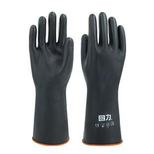 回力耐酸碱橡胶工业手套加厚加长防腐蚀化学工业乳胶手套耐用胶皮