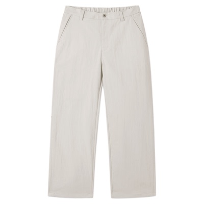 PSO Brand 男装女装纯色仿棉感斜纹中腰工装裤男款阔腿直筒长裤