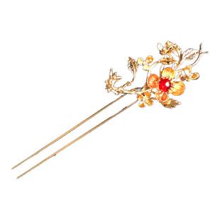 古典宫廷步摇头饰及笄发簪饰品盘发古风简约发钗u钗汉服手工簪子