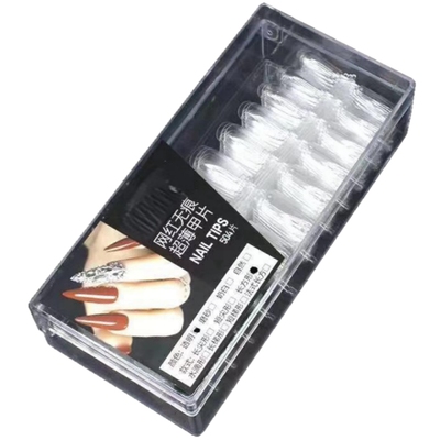 美甲店专用无痕透明超薄假指甲片