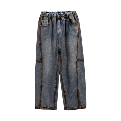 男童秋冬加绒中大童牛仔裤