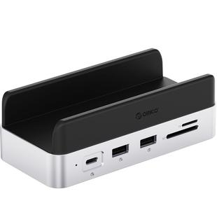 奥睿科MiniDock适用于MacMini拓展坞MiniM4移动固态硬盘盒苹果typec扩展坞配件usb扩展桌面立式支架散热底座