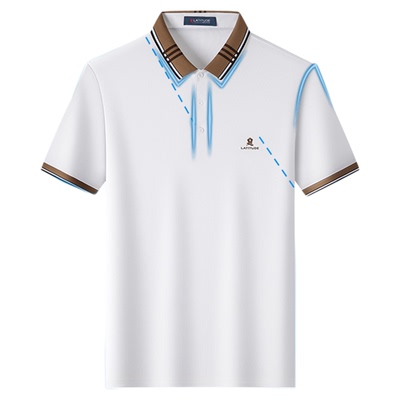 梦特娇桑蚕丝凉感丝光棉polo衫