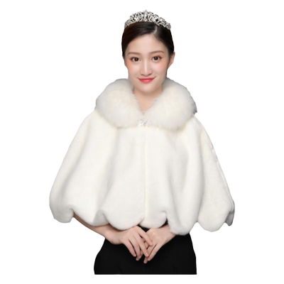新娘结婚白色斗篷旗袍大码毛披肩
