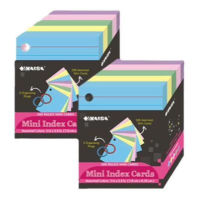 凯萨IndexCards索引卡美式便签卡片空白横线笔记书签打孔单词本