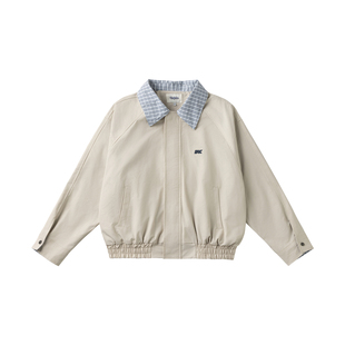 KXLFCHN空穴来风 格子翻领撞色拼接夹克外套女韩系休闲开衫上衣男