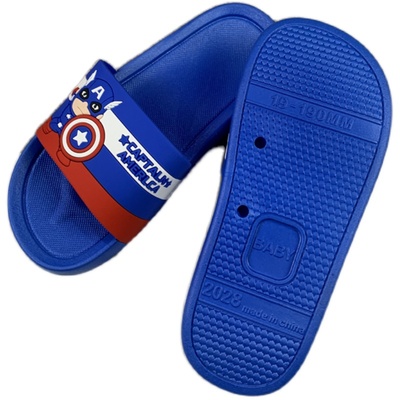 美国队长软胶底轻便卡通风拖鞋