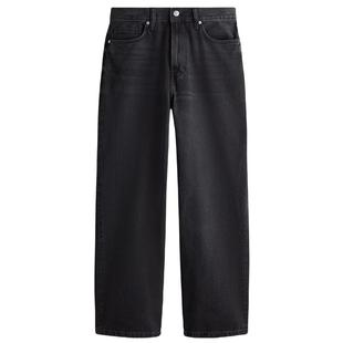 HM男装裤子冬季简约宽松版牛仔裤1235413