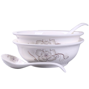 陶瓷汤碗ins风特大号个性带盖家用餐具泡面碗创意大碗8寸/9寸汤古