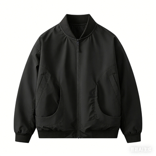 班尼路SK秋冬飞行夹克男立领棒球服加绒加厚宽松休闲高级感外套YS