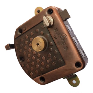 包邮老式防盗门锁十字外装门锁实力三孔五孔机械背包锁分体铜芯