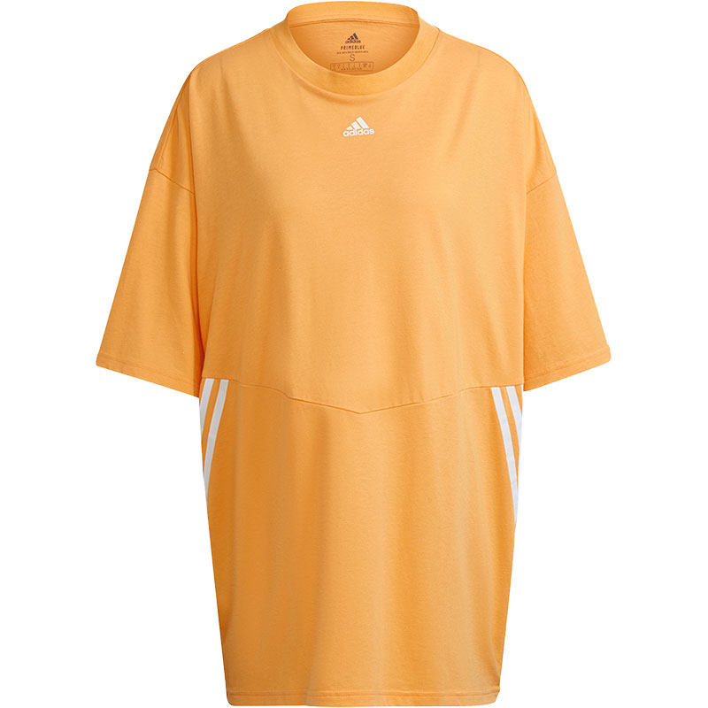 Adidas/阿迪达斯正品年新款女子夏季中长款短袖运动T恤H65062