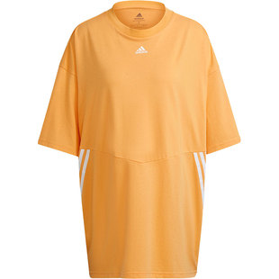 Adidas/阿迪达斯新款女子夏季中长款短袖运动T恤H65062