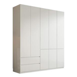 实木生态板衣柜家用卧室对开门大衣橱简约储物柜收纳简易儿童柜子