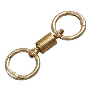 钥匙扣2026年新款弹簧双圈钥匙扣环圈腰挂高级感挂件电动车钥匙扣