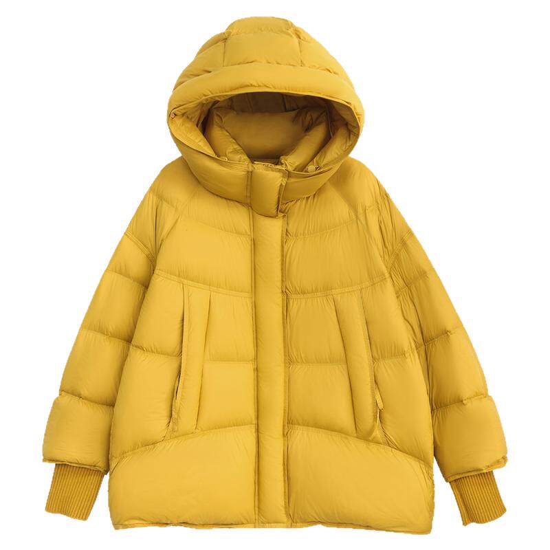 双面桁线立领连帽羽绒服轻暖御寒